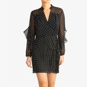 Rachel Roy Polka Dot Ruffle Sleeve Dress